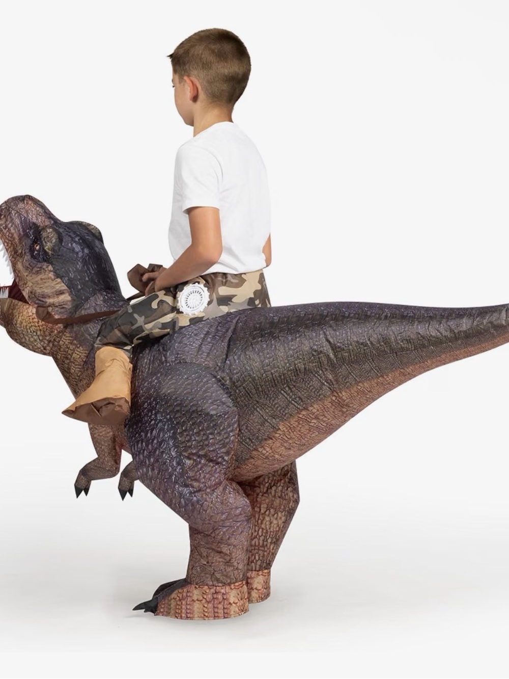 Puff Me Up! Ride-A-T-Rex Inflatable Costume — Brown 7-10 yrs - Picture 2 of 5